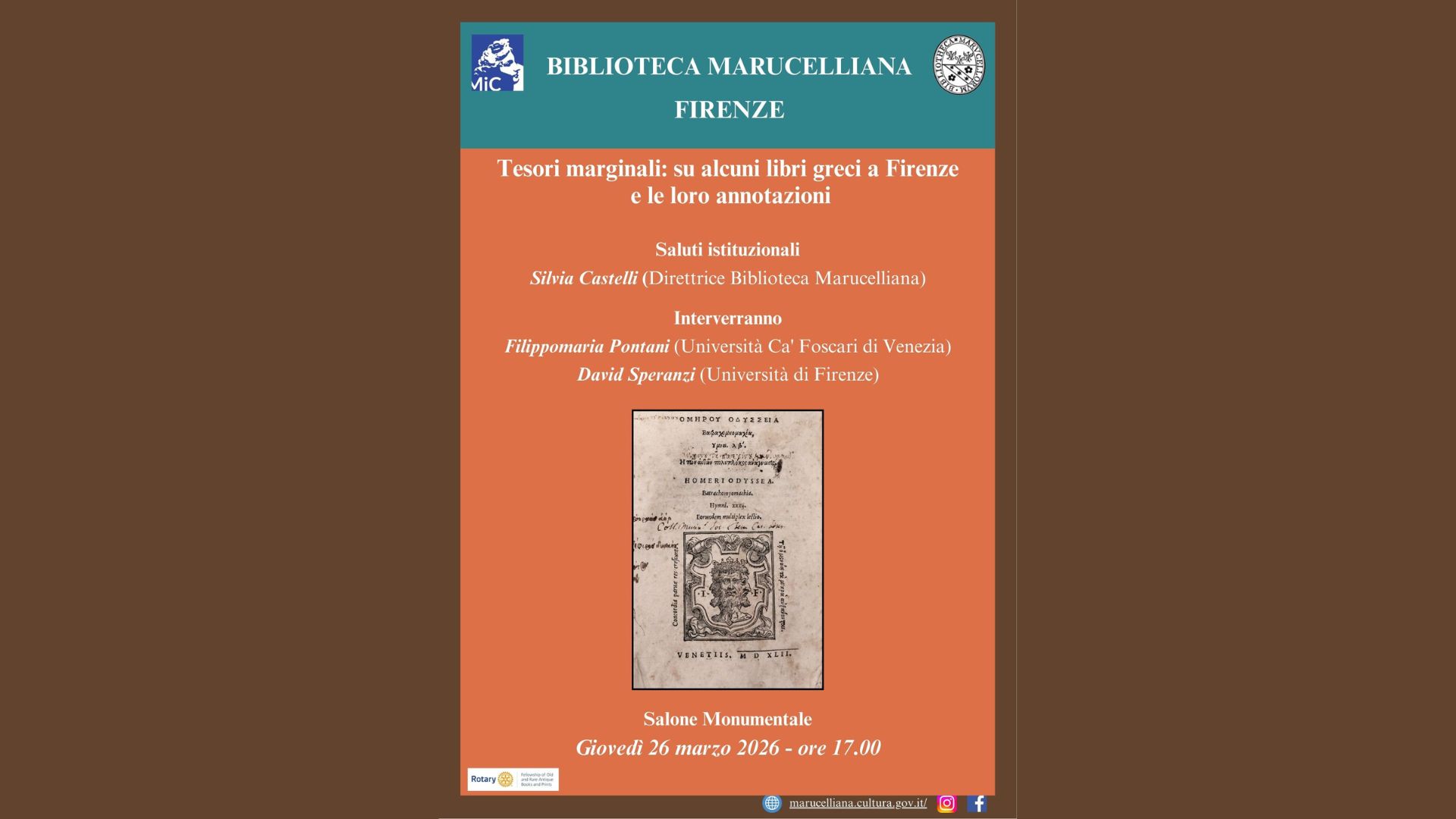 Conferenza: Tesori marginali: su alcuni libri greci a Firenze e le loro annotazioni